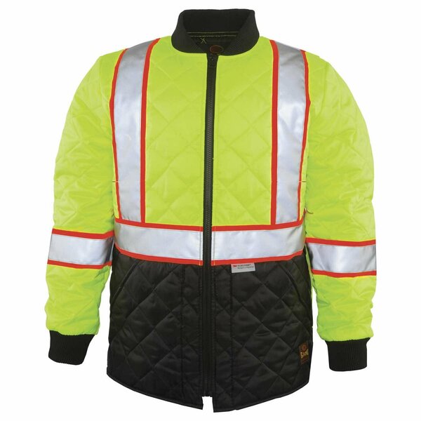 Game Workwear The Hi-Vis Quilted Jacket, Yellow/Black, Size 3X 1275